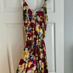 Boston Proper Halter Maxi Dress in Red and Yellow
